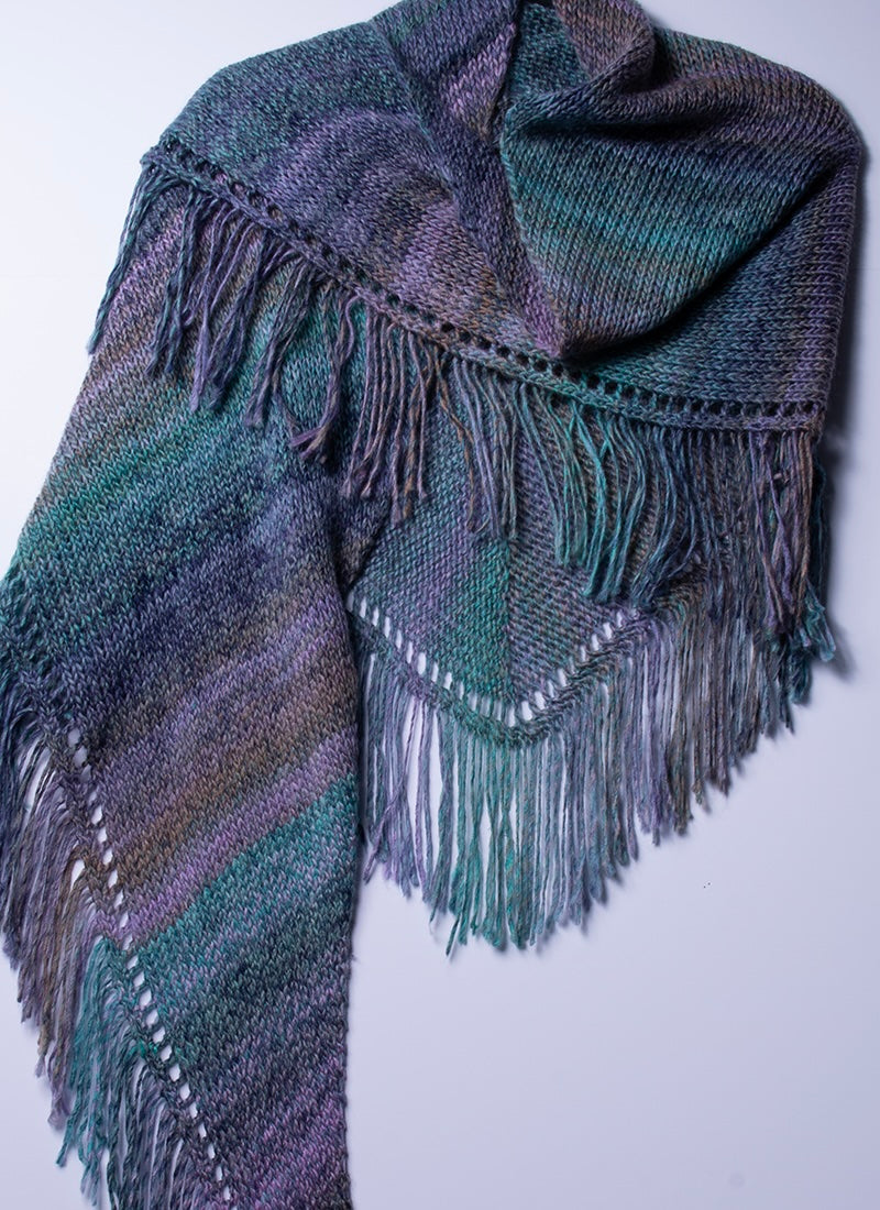 70s Fringe Triangle Shawl