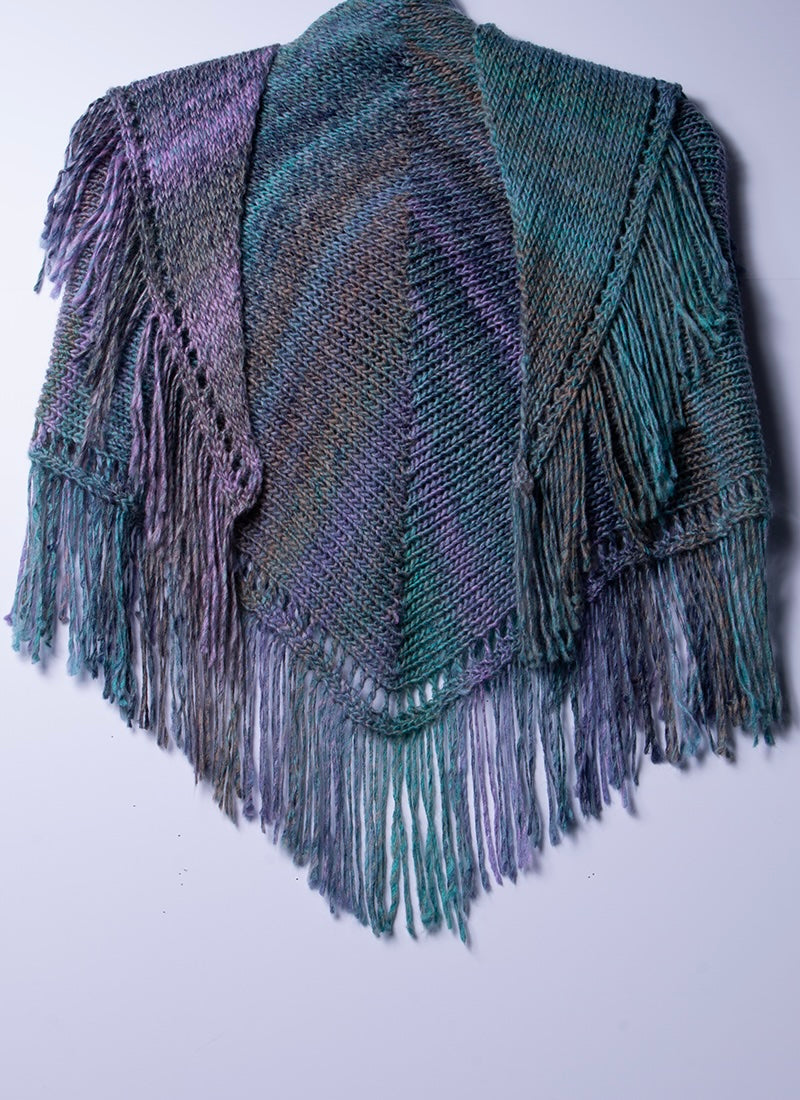 70s Fringe Triangle Shawl