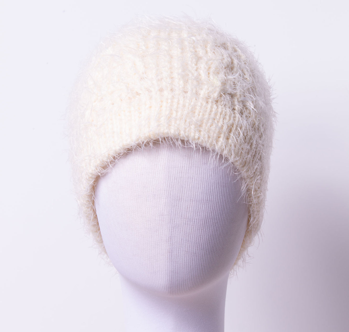 Cream Frost Hat, Cuffed Headband