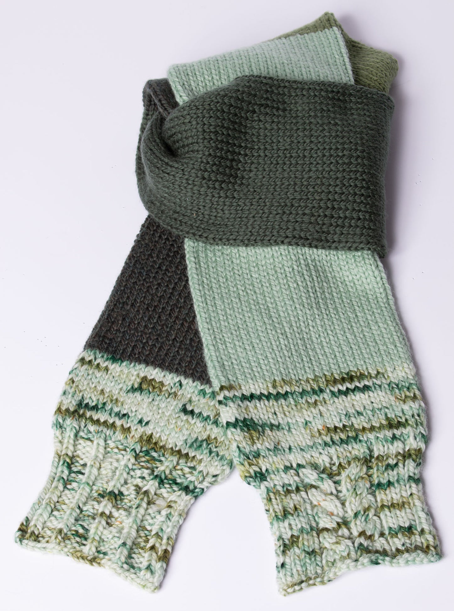 Green Ombre Striped Scarf