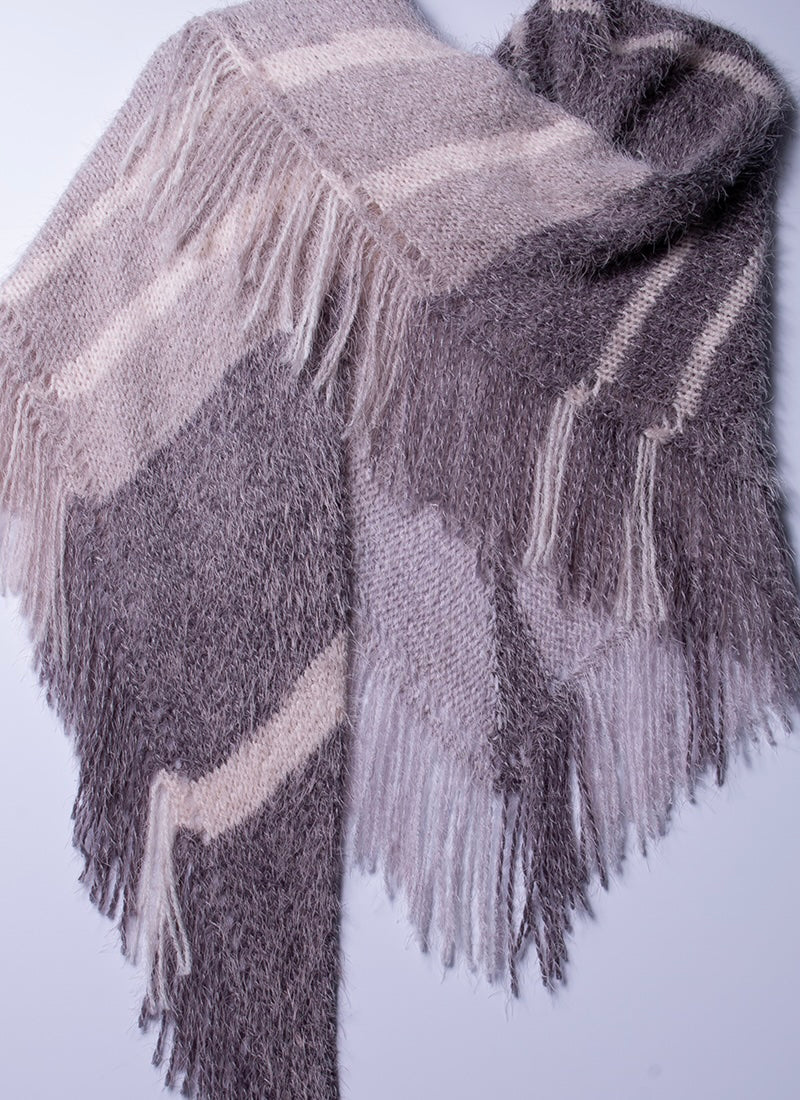 70s Fringe Triangle Shawl