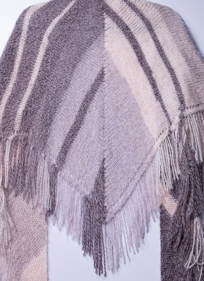 70s Fringe Triangle Shawl