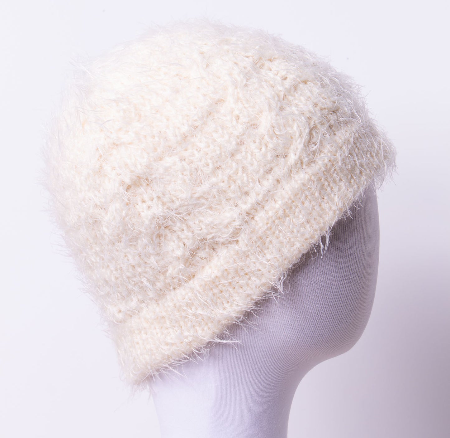 Cream Frost Hat, Cuffed Headband