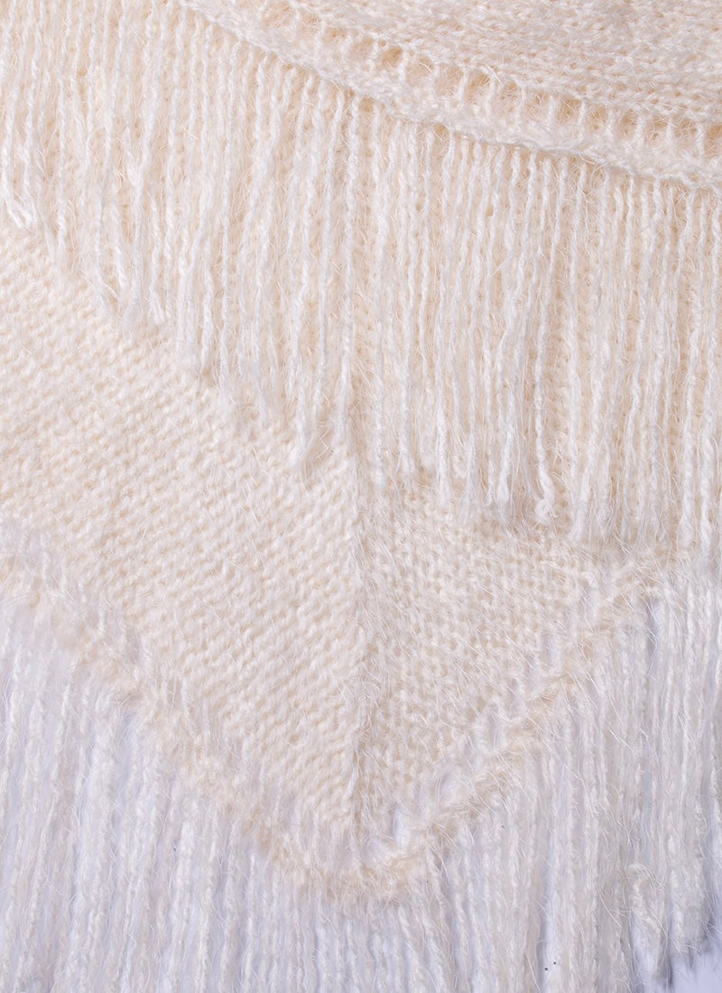 70s Fringe Triangle Shawl