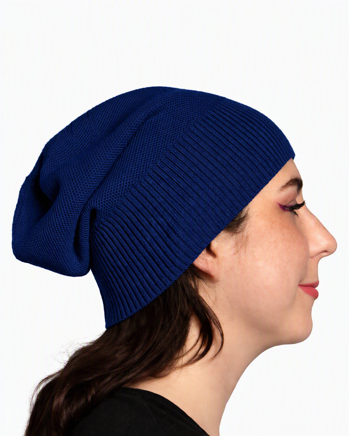 Knit Hat with Swiss Rib Band
