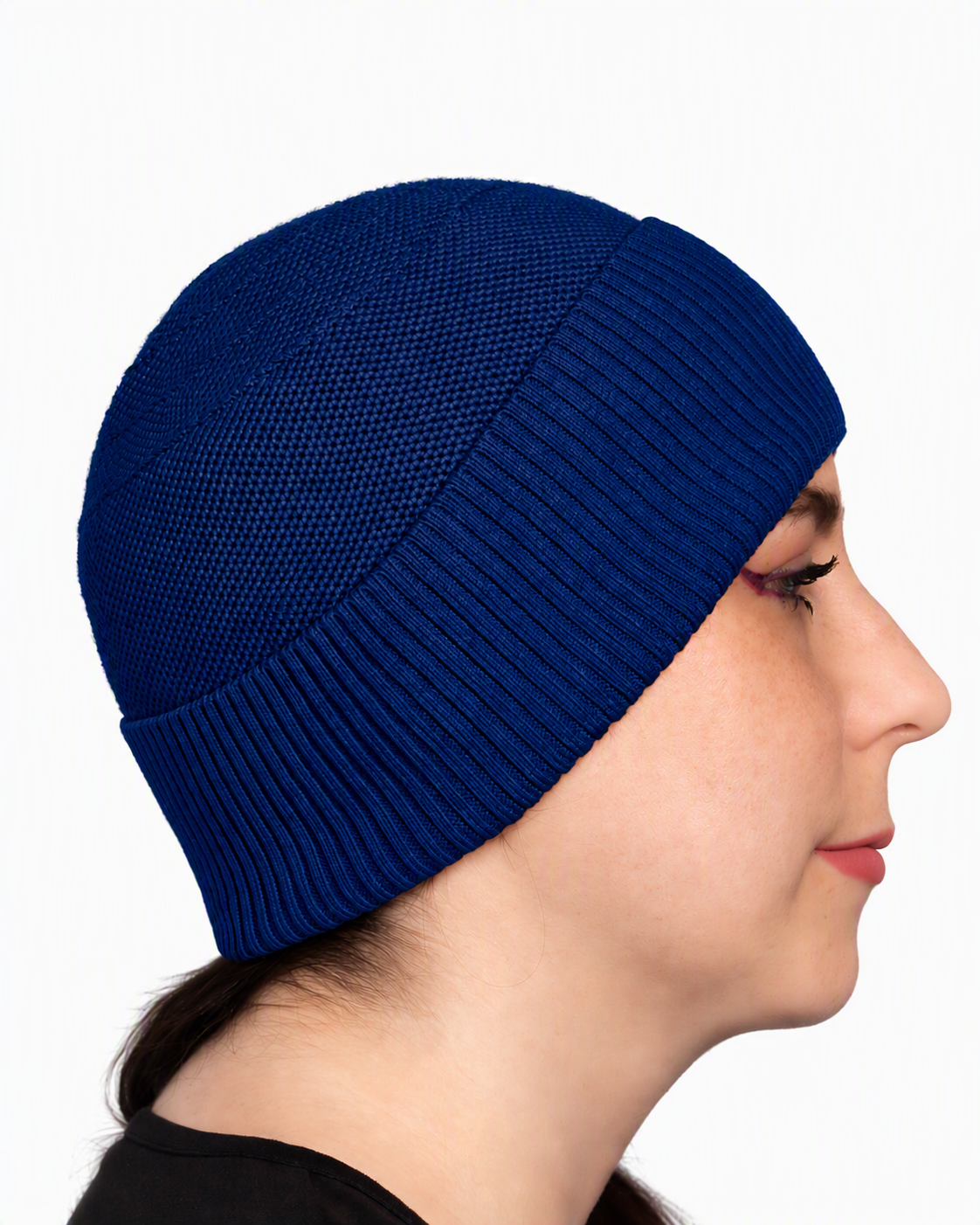 Knit Hat with Swiss Rib Band