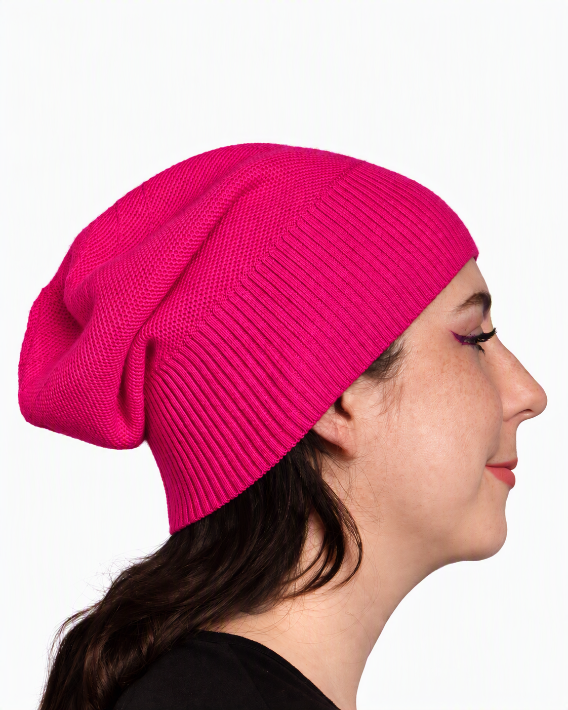 Knit Hat with Swiss Rib Band