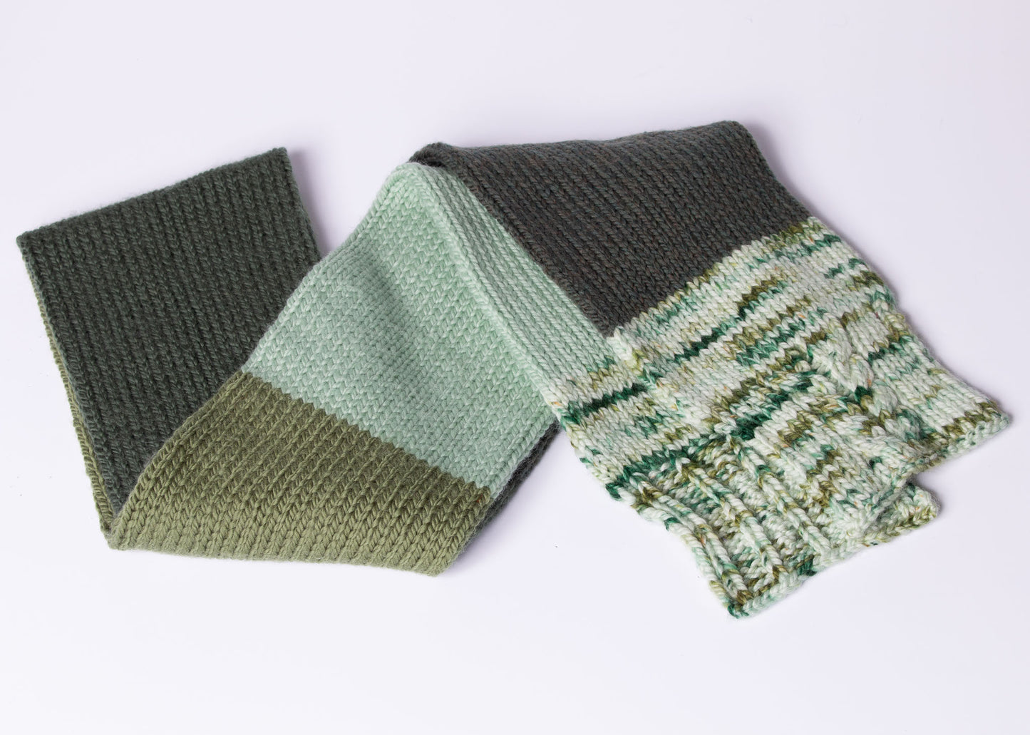 Green Ombre Striped Scarf