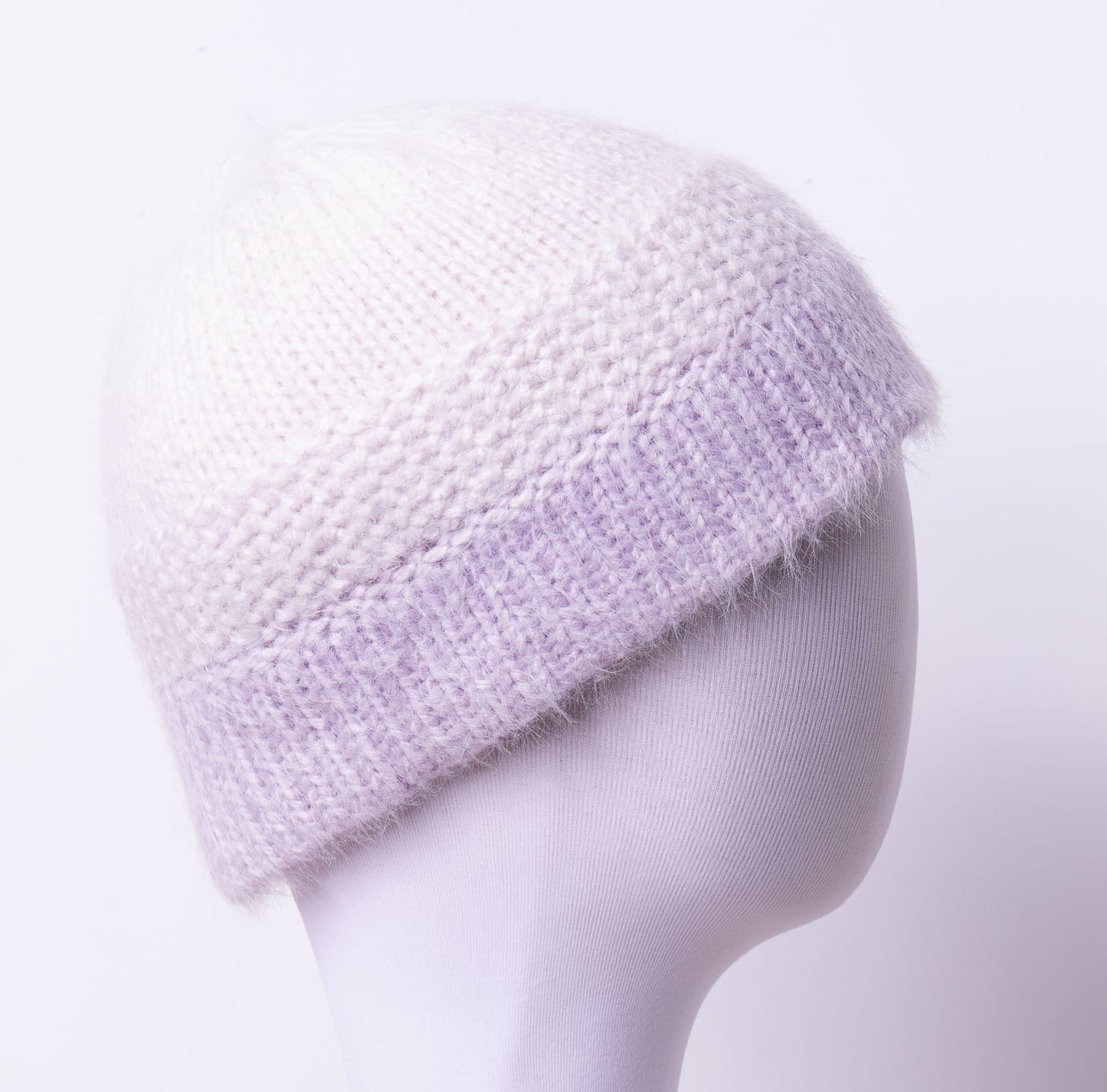 Lavender Frost Blocked Stripe Hat