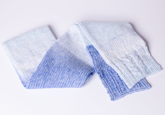 Pebbled Blue Ombre Scarf
