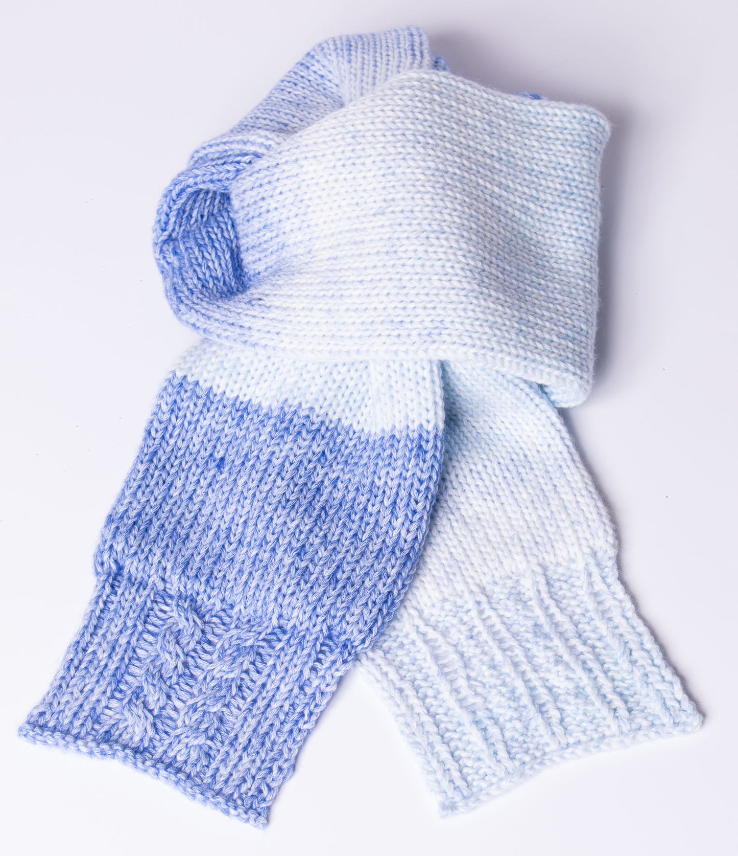 Pebbled Blue Ombre Scarf