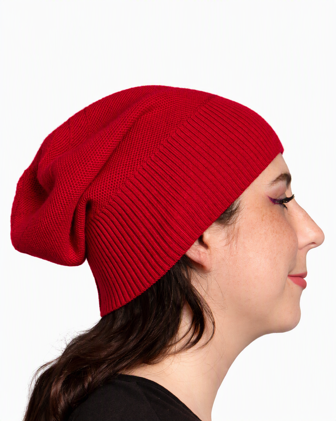 Knit Hat with Swiss Rib Band