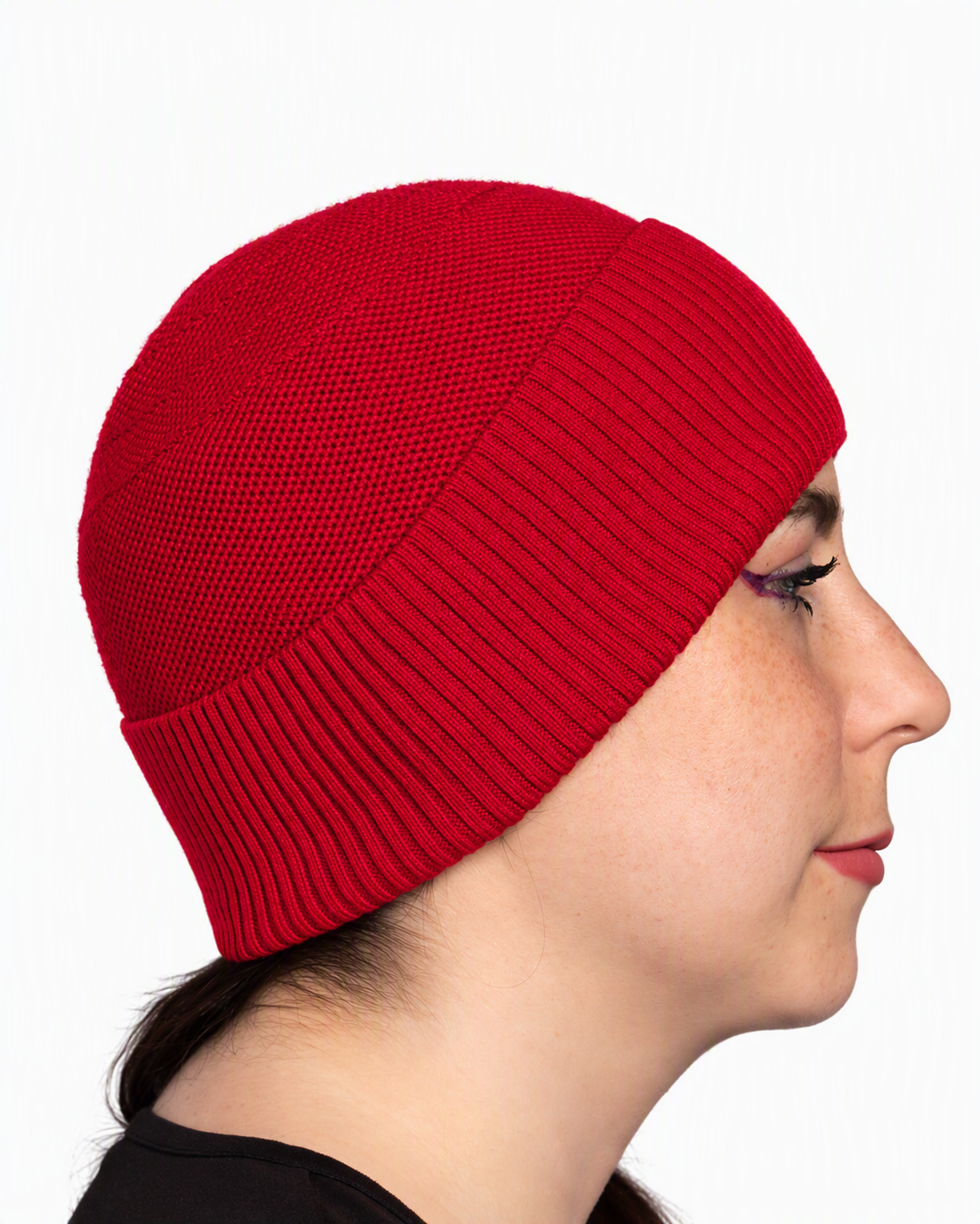 Knit Hat with Swiss Rib Band