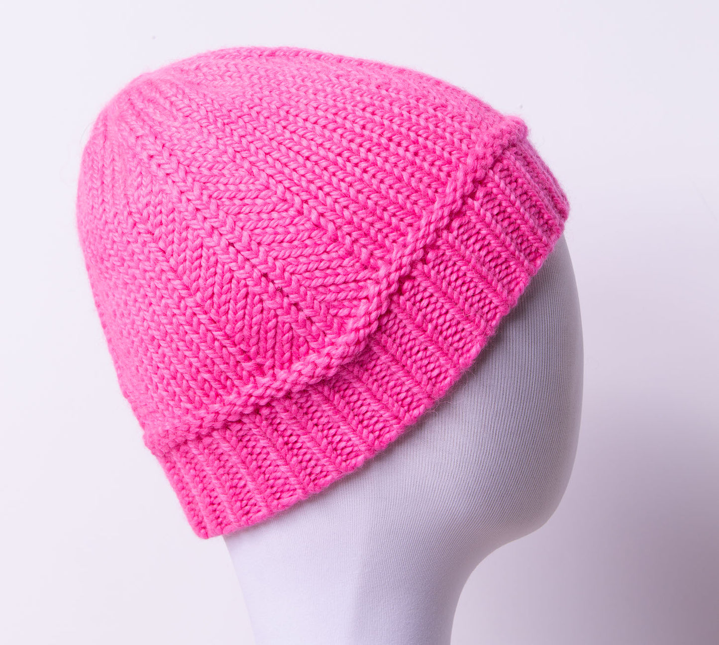 Neon Pink Hat in Alpaca & Merino