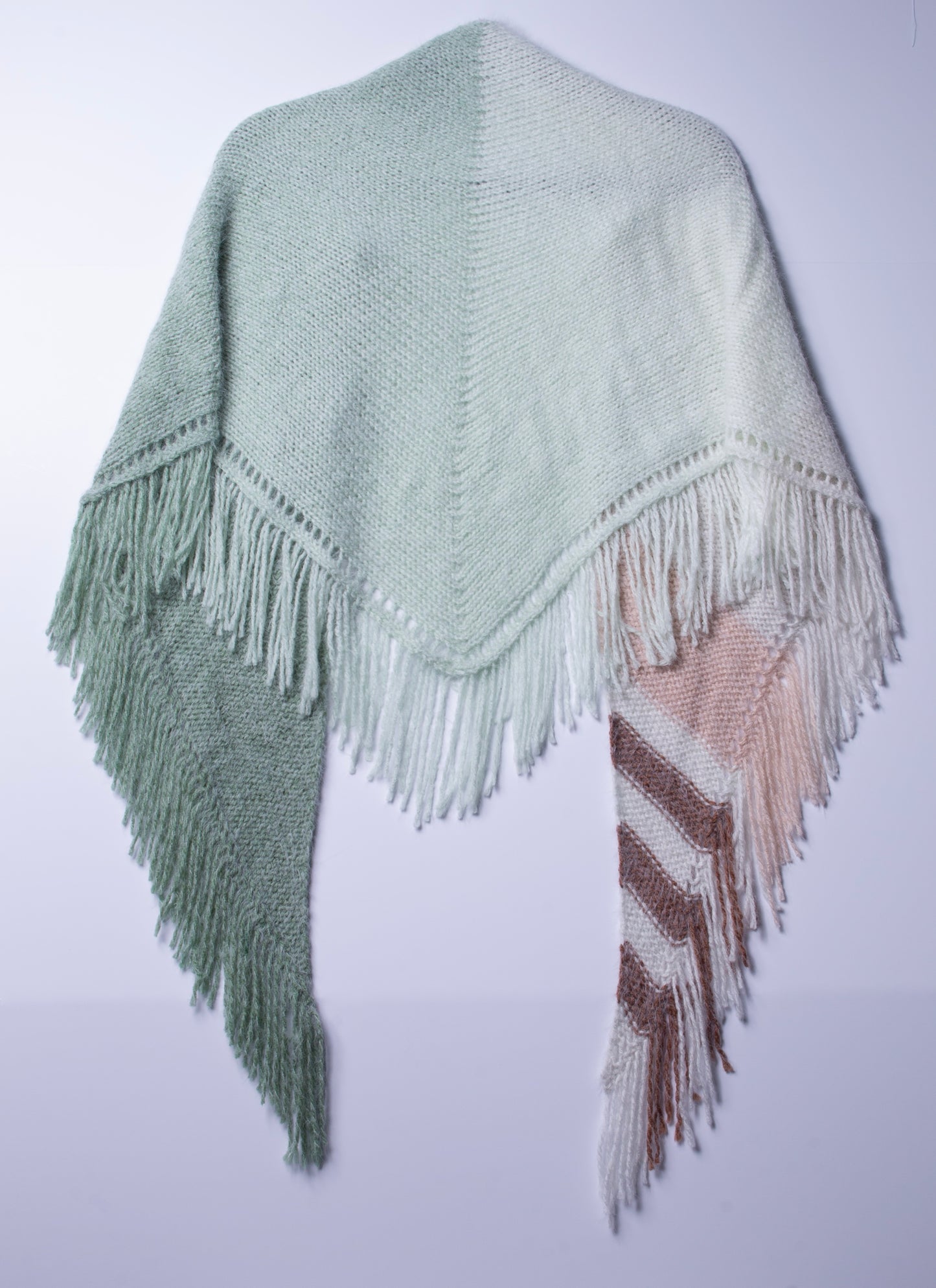 70s Fringe Triangle Shawl