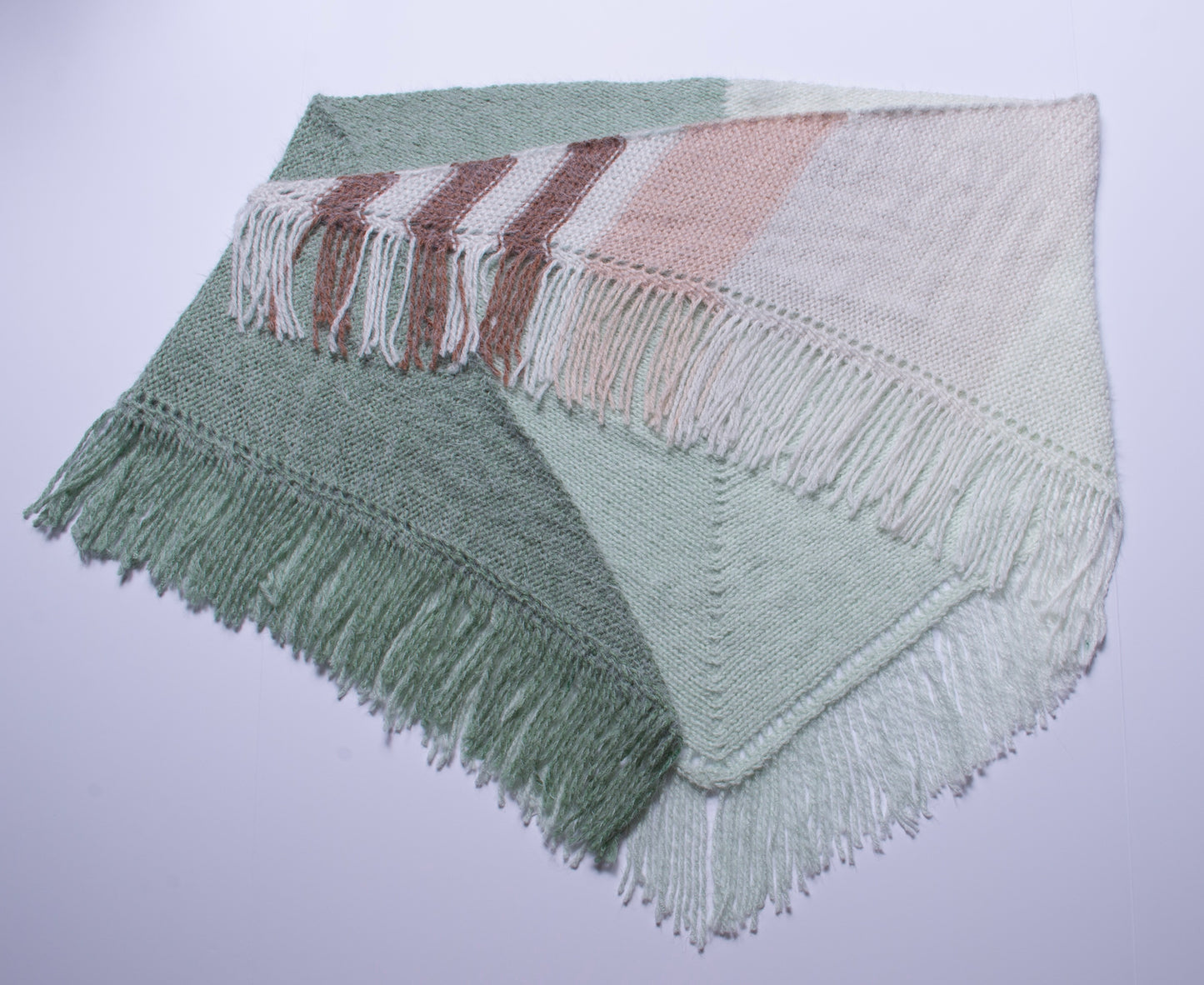 70s Fringe Triangle Shawl