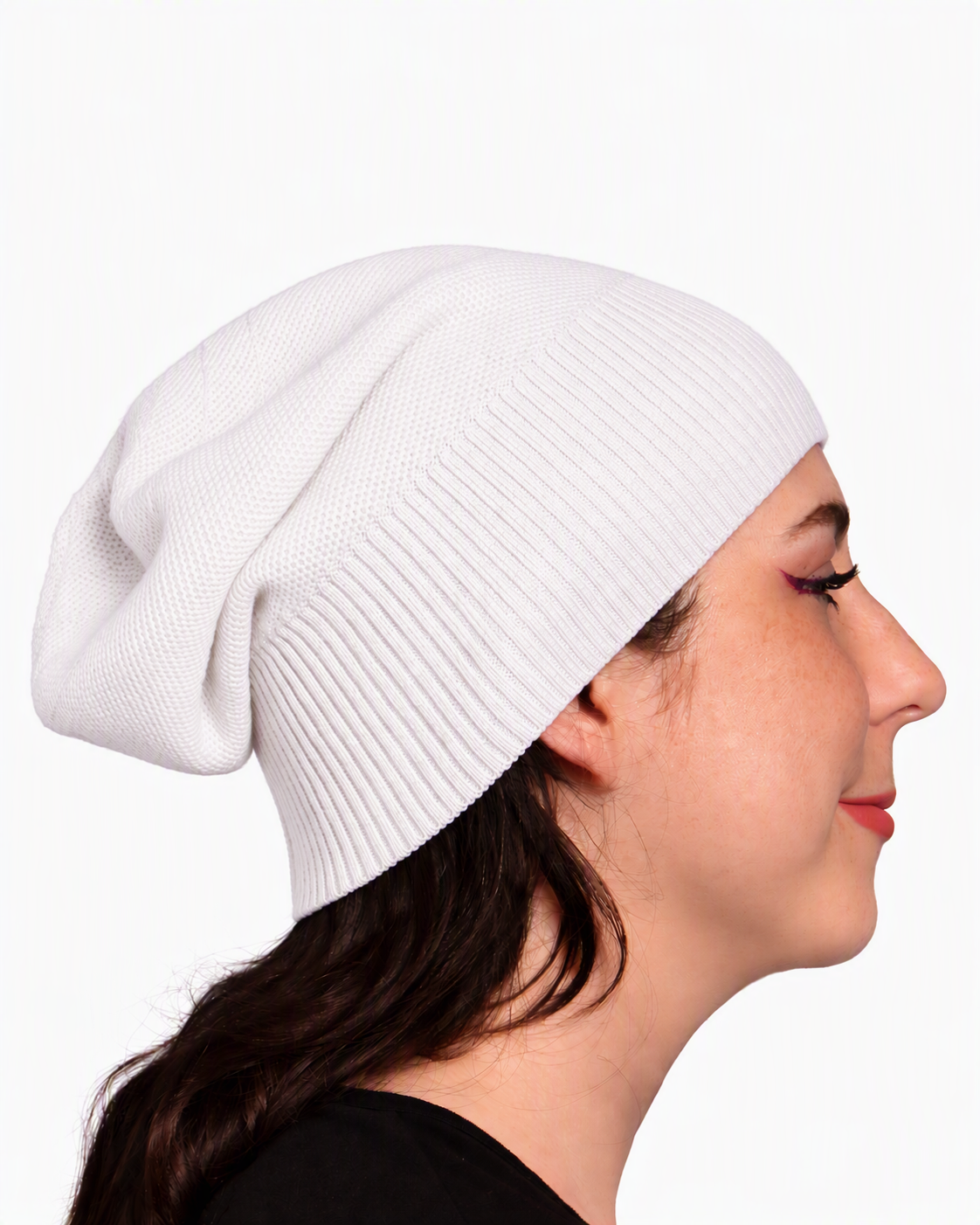 Knit Hat with Swiss Rib Band