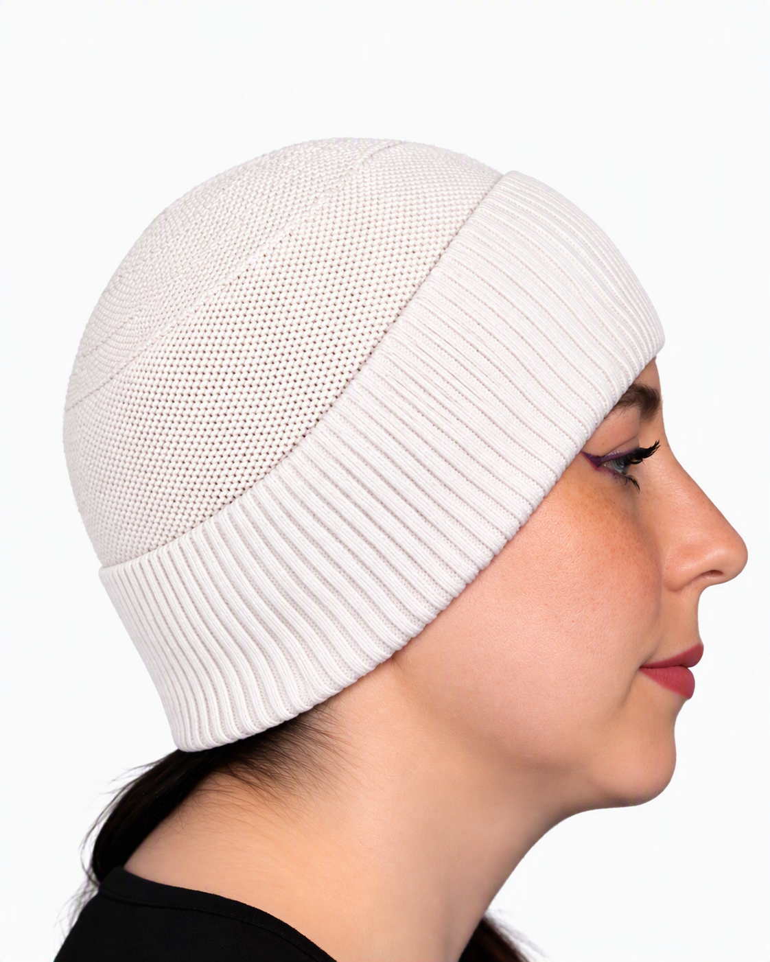 Knit Hat with Swiss Rib Band