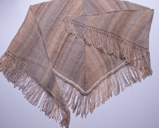 70s Fringe Triangle Shawl