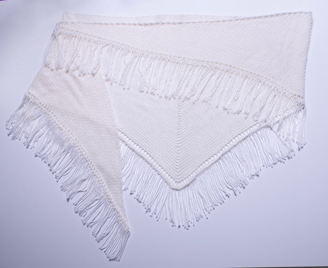 70s Fringe Triangle Shawl
