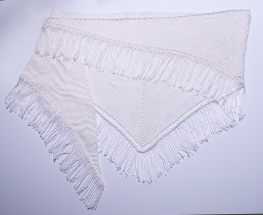 70s Fringe Triangle Shawl