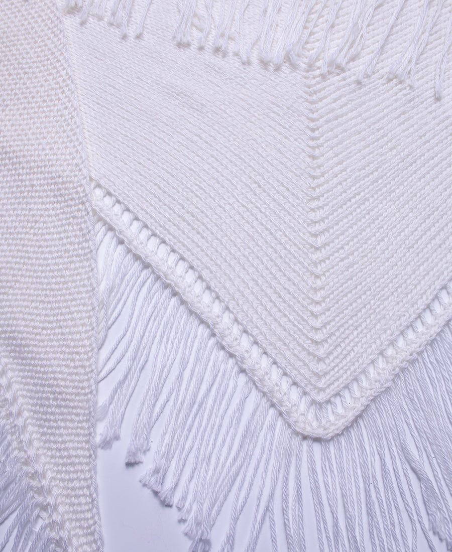 70s Fringe Triangle Shawl